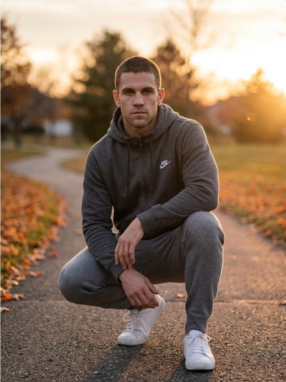 Nike Men’s XXL Charcoal Gray Full Zip Hoodie Sweatshirt Athletic Streetwear